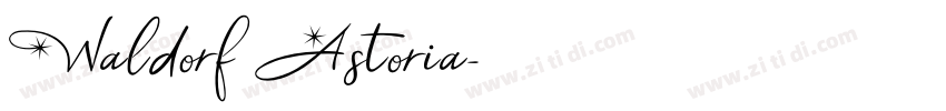Waldorf Astoria字体转换